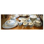 Royal Doulton 'Rose Elegans' pattern tea and dinner service comprising: six settings of dinner,