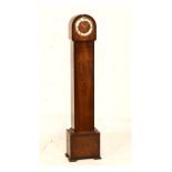 Early to mid 20th Century walnut cased grandmother clock with Roman chapter ring and three train
