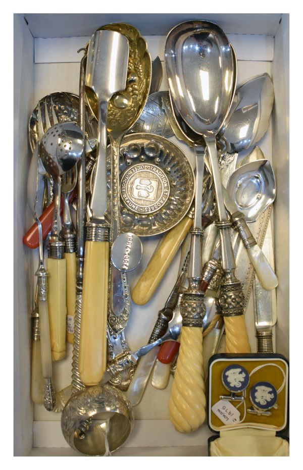 Quantity of Victorian and later silver plated flatware etc Condition: