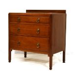 Early 20th Century mahogany bedroom chest of three long drawers Condition: