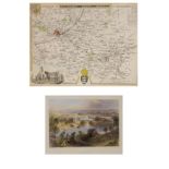 Group of local interest and other maps and prints to include: Bristol from Rownham Ferry, four