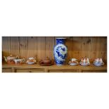 Small selection of Oriental ceramics to include: Yixing-style red stoneware teapot or wine pot