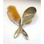 Pair of George V silver hand brushes, each of plain design, Birmingham 1918 (2) Condition: