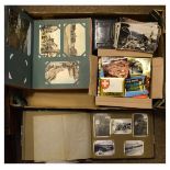 Two albums of assorted early to mid 20th Century postcards covering various subjects, together