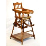 Early 20th Century child's metamorphic high chair of typical form Condition: