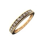 9ct gold diamond set half eternity ring, size J Condition: