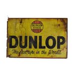 Vintage enamel sign Dunlop Tyres, 51cm x 76cm Condition:
