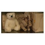 Steiff Collectors Bears - Polar Ted white 40cm and Elephant grey 33cm, with original boxes