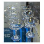 Set of six Babycham glasses Condition: