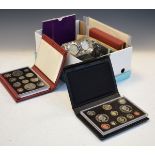 Coins - Quantity of Royal Mint commemorative decimal coin sets, UK bank notes, a Joseph Fry