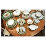Royal Worcester 'Mosaic' pattern part dinner service to include: dinner, lunch, side and tea plates,