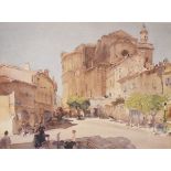 Sir William Russell Flint - Limited edition print - 'Summertime, Uzes', 377/653, in washlined card