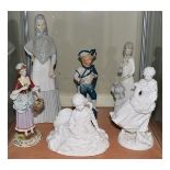 Quantity of 20th Century porcelain figures (6) Condition: