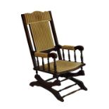 Late 19th/early 20th Century American rocking chair Condition:
