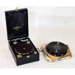 Columbia Grafonola table top turntable record player, together with assorted records Condition: