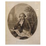 18th Century stipple engraving - Henry Bunbury Esq. published by S Watts, 24th April 1789, in a gilt