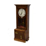 Early 20th Century Gledhill-Brook Time Recorders Ltd oak-cased patent clocking-in clock, numbered
