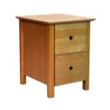 Modern two drawer bedside chest Condition: