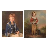 E.Milner - Two mezzotint engravings, 'Master Simpson' and 'The Little Midshipman', each limited