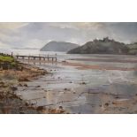 C.J.A. Stones - Watercolour - An estuary view, signed, framed and glazed Condition: