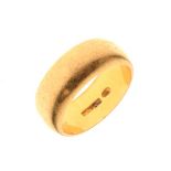 22ct gold wedding band, hallmarked Birmingham 1988, size N, 10g approx Condition: