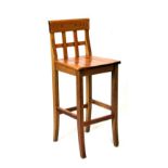Modern natural pine high stool Condition: