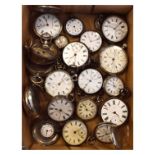 Good selection of mainly 19th Century silver, white metal and other pocket watches to include;