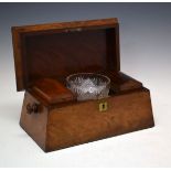 Victorian mahogany sarcophagus shaped tea caddy Condition: