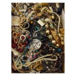 Large quantity of various costume jewellery Condition: