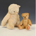 Vintage Chad Valley gold mohair teddy bear, together with another vintage teddy bear Condition: