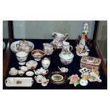 Quantity of various decorative ceramics including miniature crested tea set, Limoges items,
