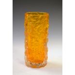Whitefriars Tangerine glass Bark vase, 19cm high Condition: