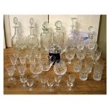 Quantity of modern cut table glass including; Brierley and others Condition: