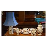 Collection of modern Coalport ceramics decorated with the Hong Kong pattern and including; table