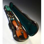 Modern Chinese Skylark violin, with bow, cased Condition: