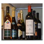 Wines & Spirits - Eight bottles of wine comprising: Tokaji Aszu 4 Puttonyos 1989 (50cl), Veuve