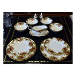 Royal Albert Old Country Roses pattern six person dinner service Condition: