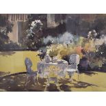John Yardley - Signed limited edition coloured print - Garden View, signed in pencil and with Fine