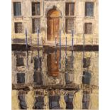 Michael Wood - Signed limited edition print - 'Mooring Posts' (Venice), artists proof, 50cm x 37.