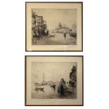 Walter Henry Sweet - Pair of etchings - Venetian views, each signed in pencil, 13.5cm x 17.5cm,