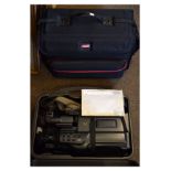 Panasonic VHS movie camera model NV-M10B with instruction booklet, in fitted case, together with