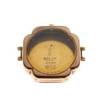 Rolex - Lady's 9ct gold wristwatch head with hinged glazed cover, stamped within Rolex Swiss W&D