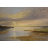 Aubrey Phillips - Watercolour and gouache - A Calm Evening, The Hebrides, signed and dated '92, 49cm