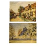 A.E. Manning - Four framed watercolours to include a pair of maritime examples, largest 23cm x 31.