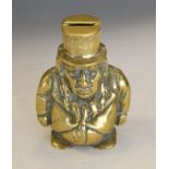 Cast brass figural 'Transvaal' money box Condition: