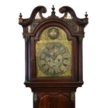 George III mahogany-cased brass dial 8-day longcase clock, Thomas Morgan, Aldford, the 12-inch