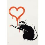 Banksy (b.1974) - Limited edition screen print in colours - Love Rat, No.450/600, published by