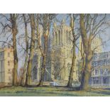 Frank Shipsides (1908-2005) - Watercolour - Bristol Cathedral, signed and dated 1979, 37cm x 49.5cm,