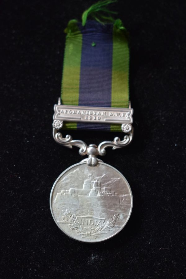India General Service Medal 1908-1935 with Afghanistan N.W.F. 1918 bar awarded to Lieutenant R.M. - Image 3 of 7