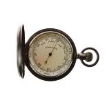 Late Victorian silver cased pocket barometer, sponsors mark L.N., London 1897, 5cm diameter